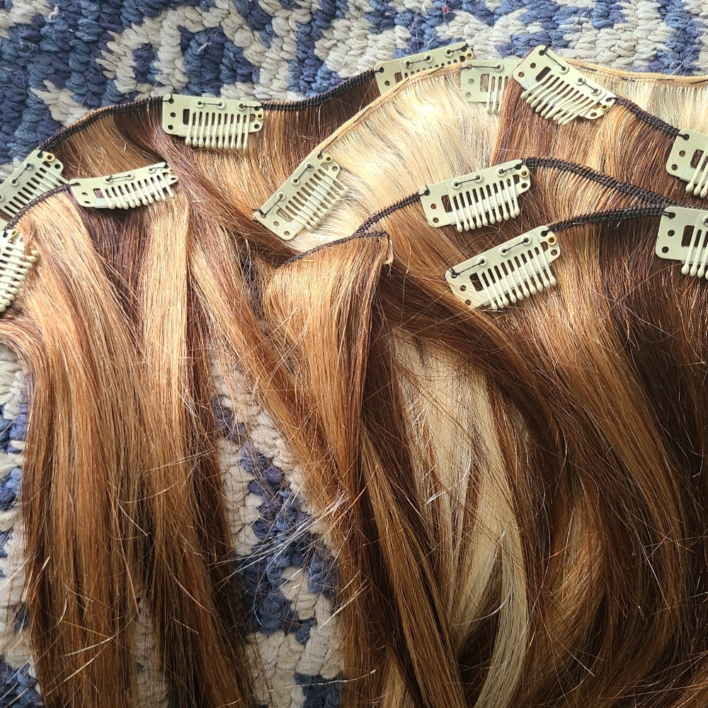 Brand new 18 inch 6 pcs 100% Human Hair Clip in Hair Extensions